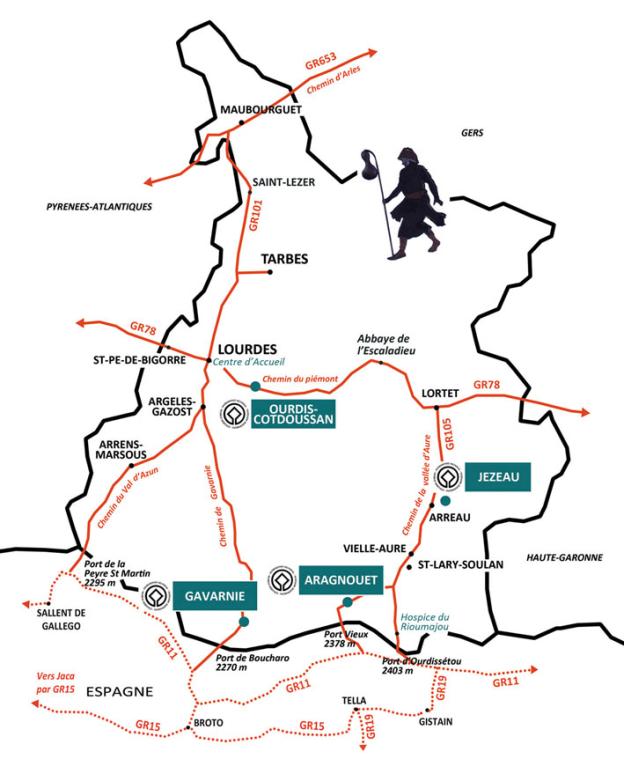 Carte pour les Hautes Pyrénées